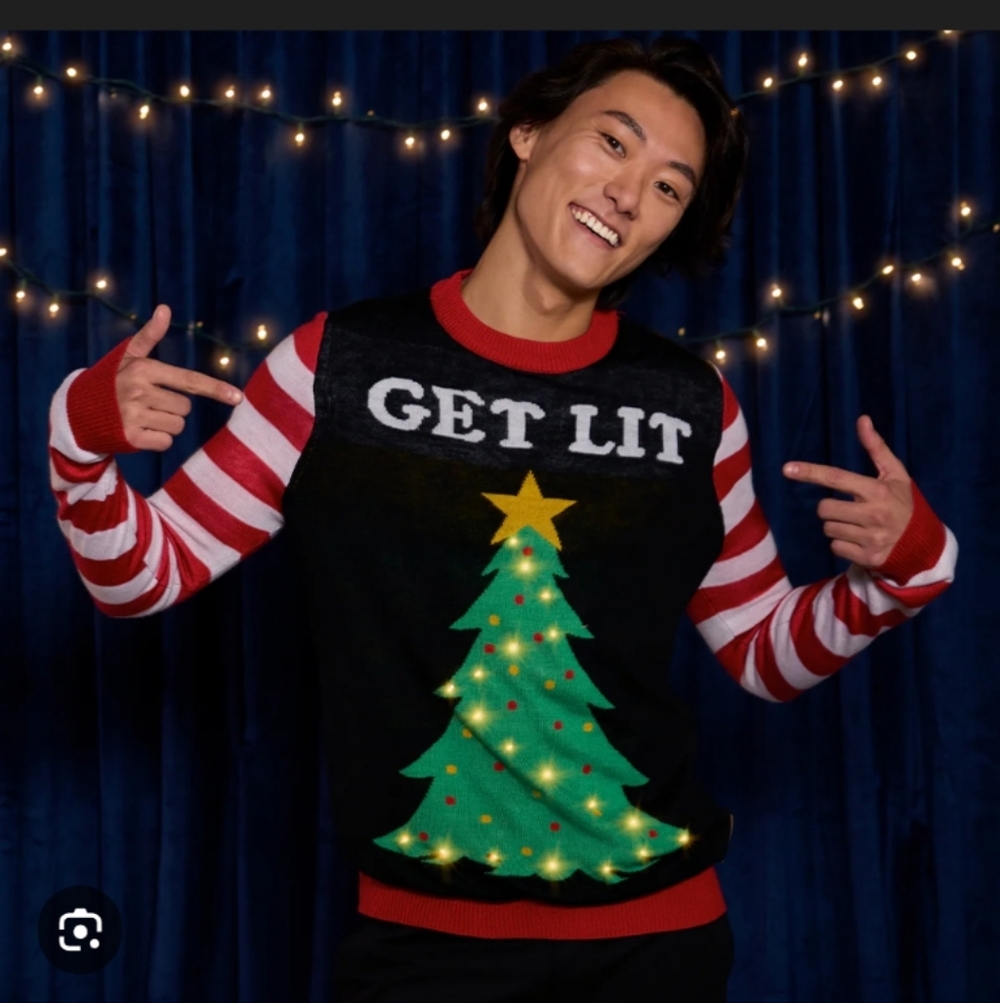 Tipsy Elves Get Lit Light Up Usgly Christmas Sweater Unisex